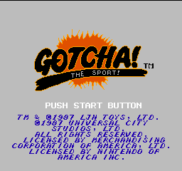 Gotcha! - The Sport! Title Screen